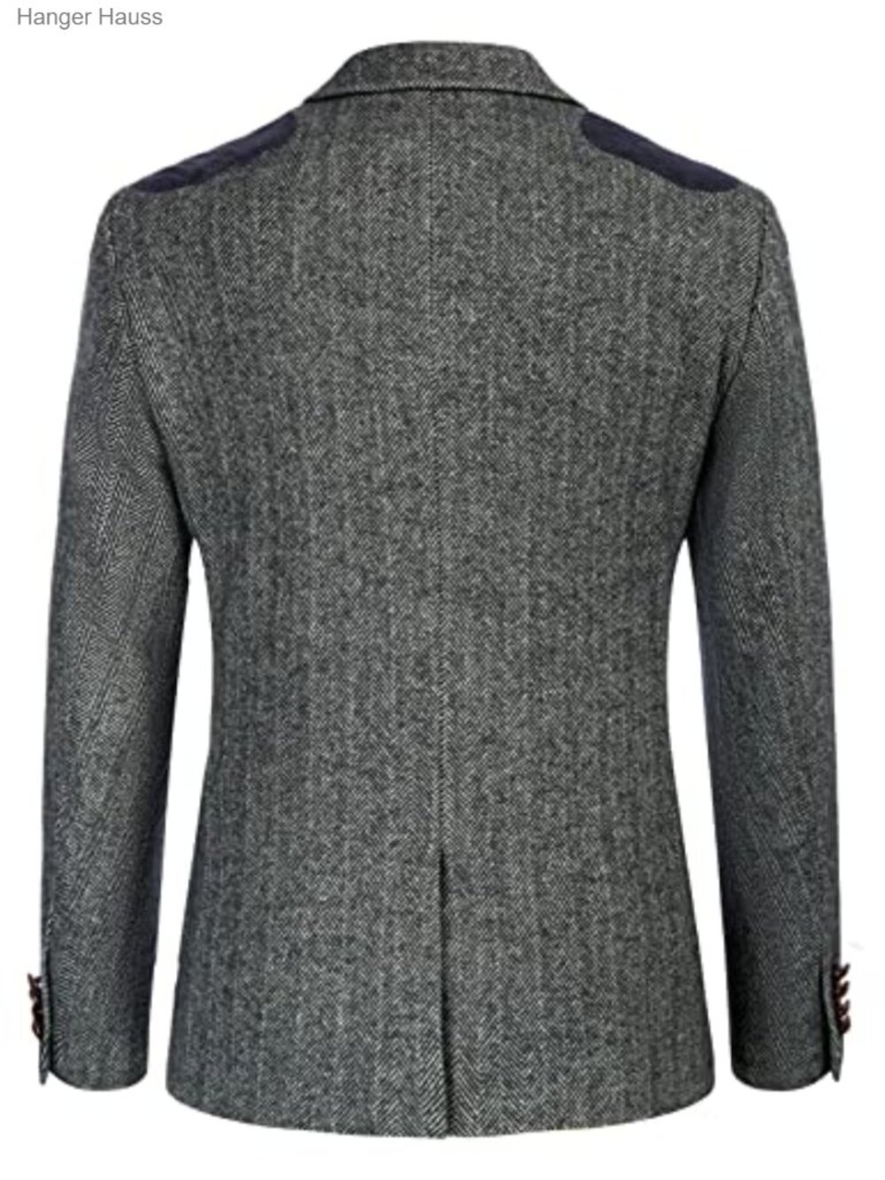 Men's Wool Blend Two Button Herringbone Tweed Sport Coat Blazer - Picture 2 of 6